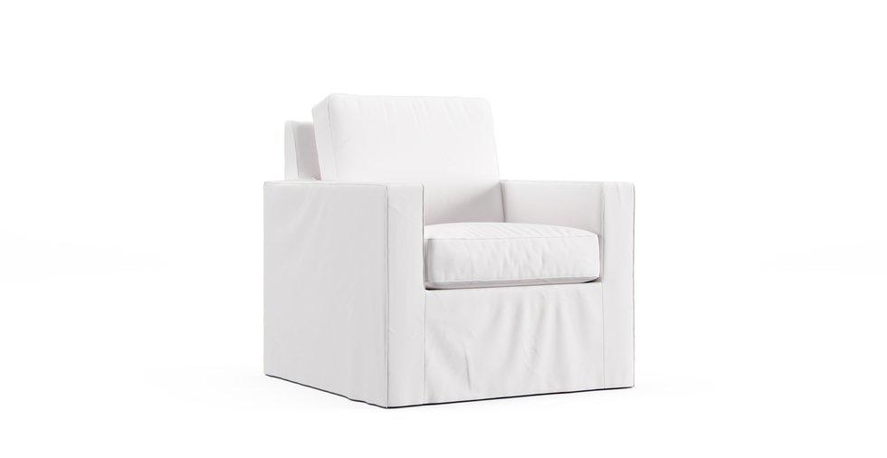 Pottery Barn Cameron Square Arm Chair Slipcover | Comfort Works